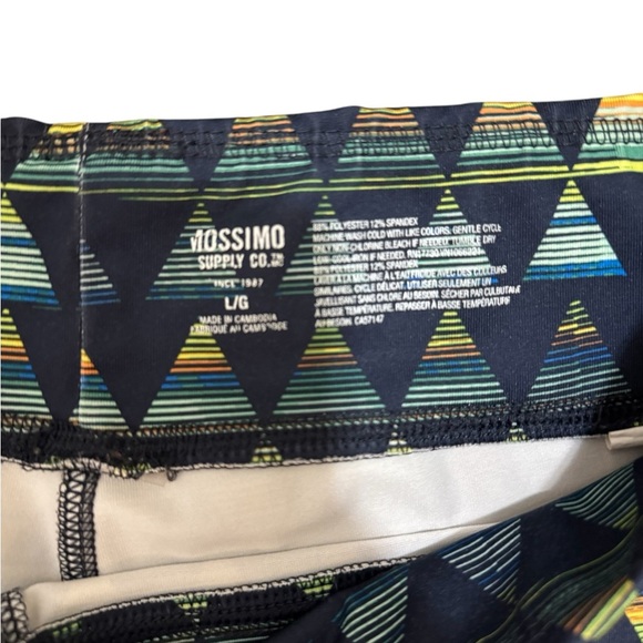 Mossimo Supply Co Black and Yellow Geometric Leggings - Picture 2 of 3